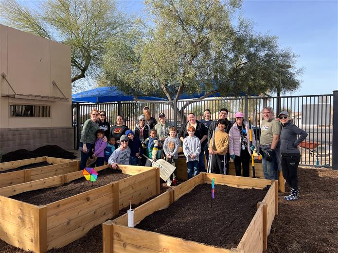  The CTA Freedom community starting our garden.