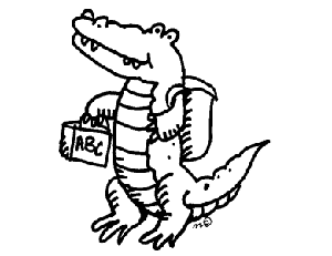 Black and white gator