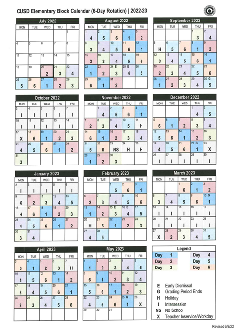 specials calendar