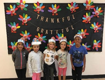 Kindergarten students in Laura Lopez' class