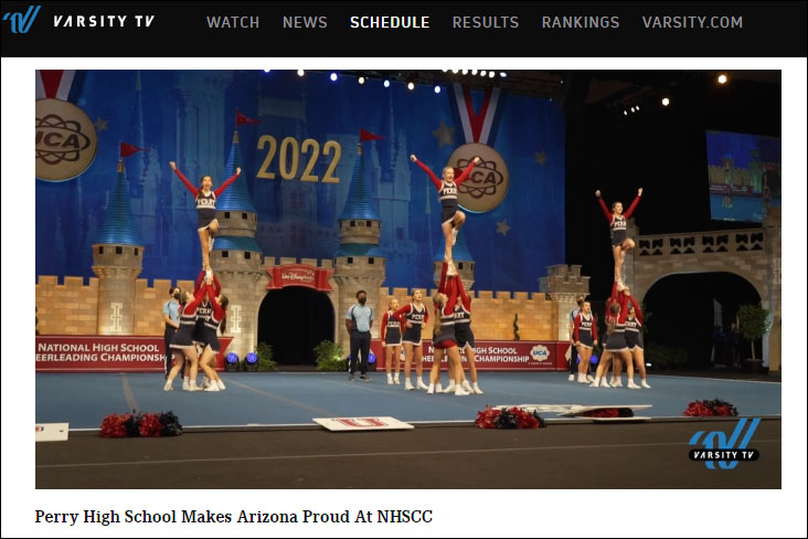 Perry at 2022 UCA National High School Cheerleading Championship