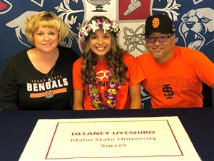 Delaney Uyeshiro Signing Day 2-7-18 