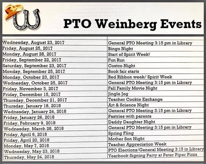 PTO Information / Events