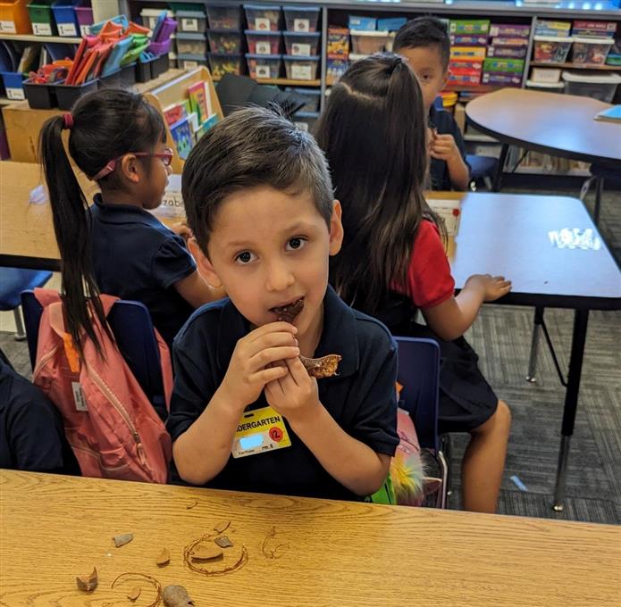  Kid eating Fruit
