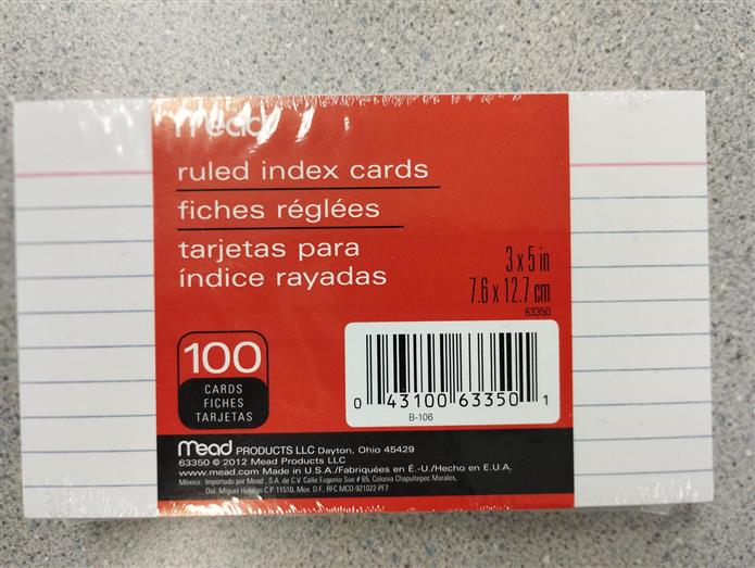 Index Cards
