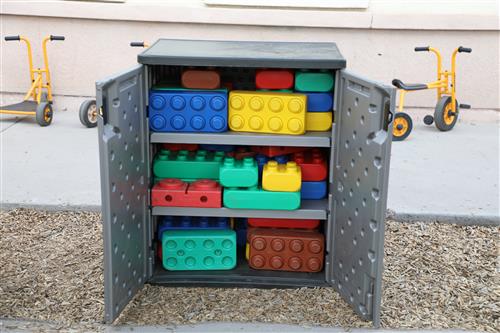 Image of storage bins with toys inside