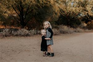 Paisley and Elyse hugging