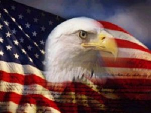 eagle and flag